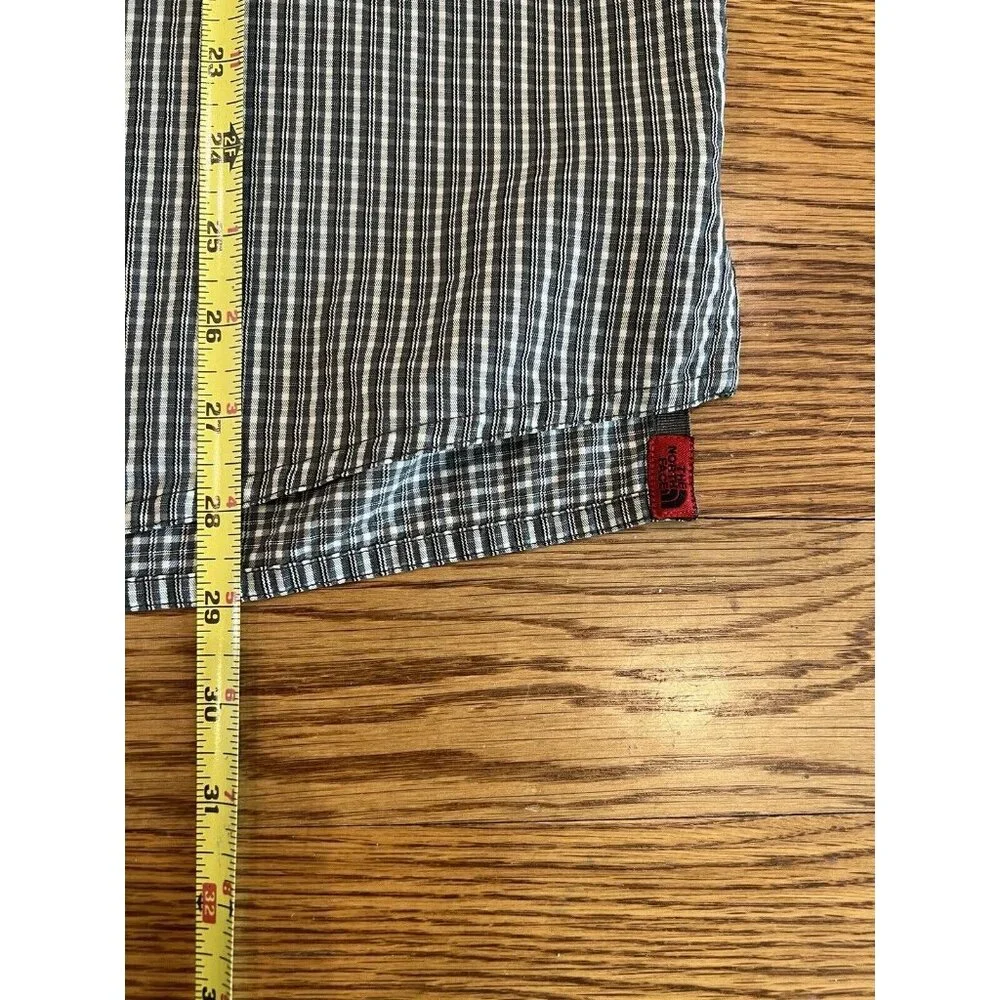 The North Face Hiking Shirt Mens XXLarge Gray Check‎ Plaid Button Up Long Sleeve